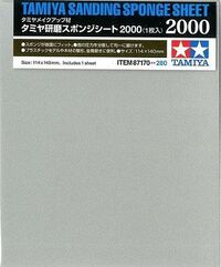 87170, Sanding Sponge Sheet 2000, Tamiya. 87170, Sanding Sponge Sheet 2000, Tamiya.